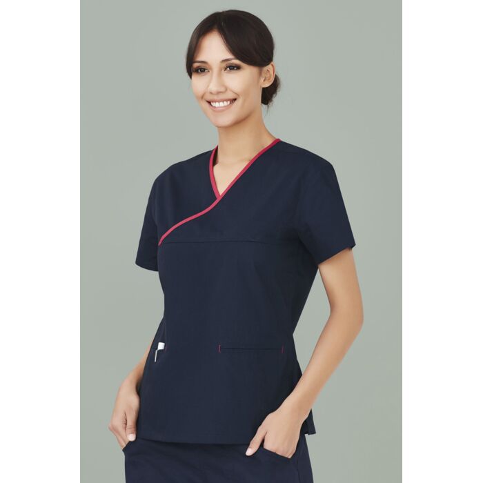 H10722  Women's Contrast Scrub Top Thumbnail