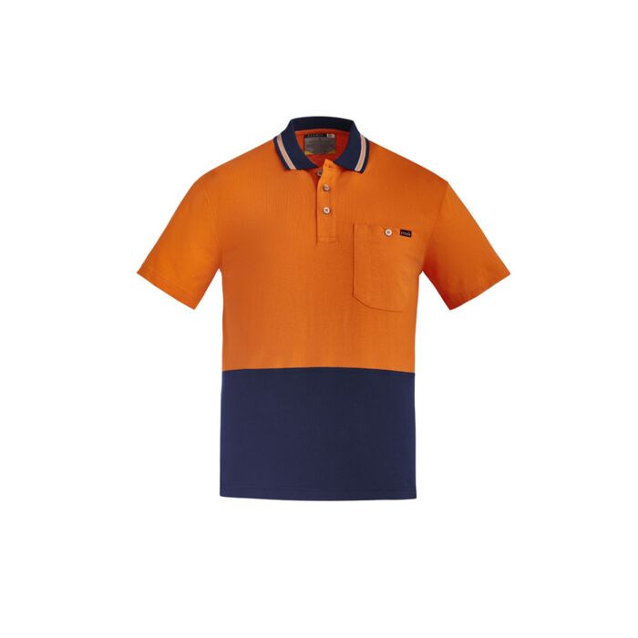 ZH435 Men's Hi Vis Cotton Short Sleeve Polo Thumbnail