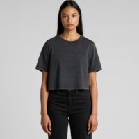4086 Women's Stone Wash Heavy Crop Tee Thumbnail