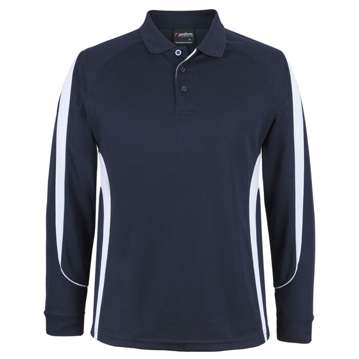 7BELL Men's Podium L/S Bell Polo Thumbnail