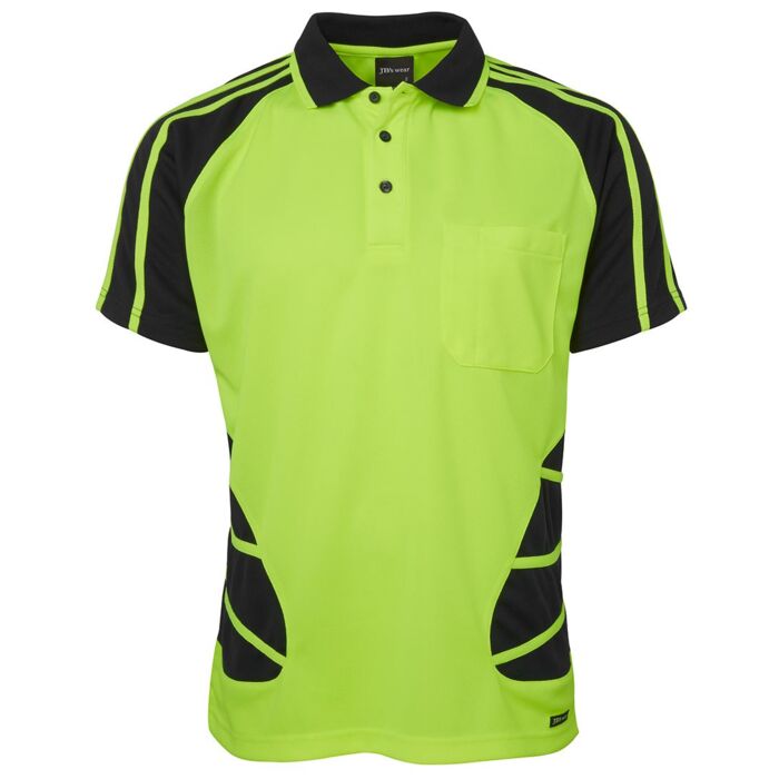 6HSP Men's JB's Hi Vis S/S Spider Polo Thumbnail