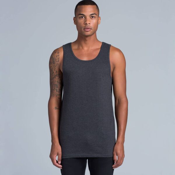 SALE | 5007 Men's Lowdown Singlet - Grey Marle Thumbnail