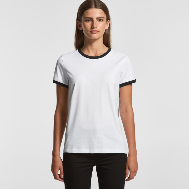 SALE | 4053 Women's Maple Ringer Tee Thumbnail