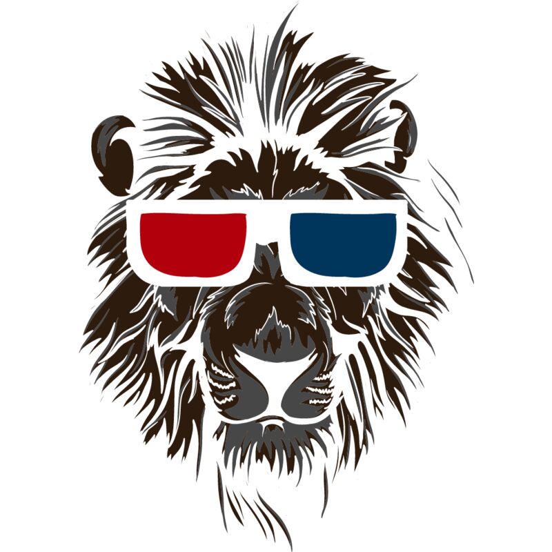3D glasses lion Thumbnail